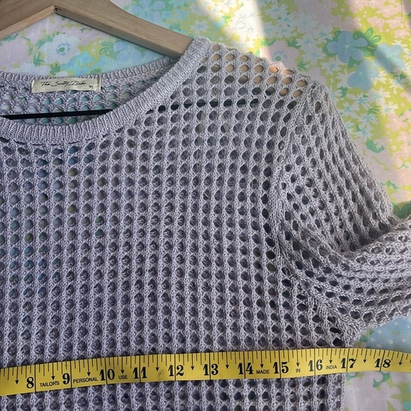 The Salty Babe | Jackie Too Open Knit Lavender Crew Neck Sweater Medium Hawaii - Picture 6 of 8